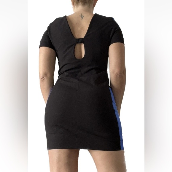 Sandro Black and Blue Bodycon Dress size 2 - Picture 5 of 10